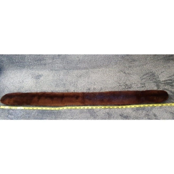 Mink Collar (brown) Extremely Soft. real mink fur VINTAGE Size 40x4 in - Picture 10 of 12